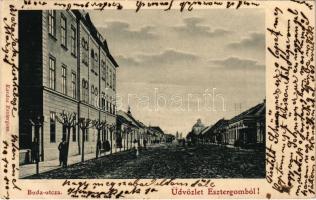 1902 Esztergom, Buda utca, Metz Sándor üzlete. Kardos kiadása (EK)