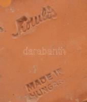 2 db Komlós teniszező lány és fiú figura. Mázas kerámia, kézzel festett, jelzett, apró lepattanással...