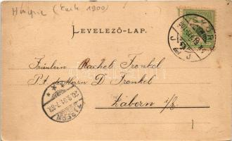 1901 Győr, Veöreös palota, Kisfaludy kávéház, üzletek. Gigler Béla felvétele