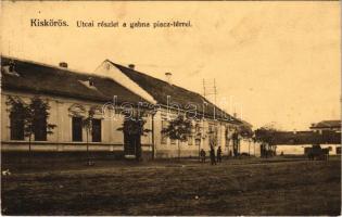 1912 Kiskőrös, utca, Gabona piac tér, Hunyadi Béla üzlete. Majoros és Szekulesz kiadása