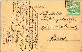 1912 Kiskőrös, utca, Gabona piac tér, Hunyadi Béla üzlete. Majoros és Szekulesz kiadása