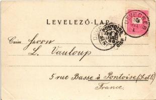 1899 (Vorläufer) Devecser, Római katolikus templom, Járásbíróság, Kossuth és Baross utca, piac, Este...