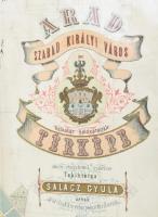 1881 Arad szabad királyi város belhatár hálózatának térképe, ajánlva: Salacz Gyula polgármesternek, ...