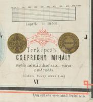 1881 Arad szabad királyi város belhatár hálózatának térképe, ajánlva: Salacz Gyula polgármesternek, ...