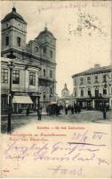 1904 Ivano-Frankivsk, Stanislawów, Stanislau; Katedra / Gr. kat. Kathedrale / cathedral, shops (fl)