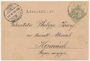 1903 Vasszécseny, Vas-Szécseny; plébánia, iskola ház, katolikus templom, körjegyző háza, vasútállomá...