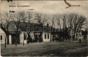 1914 Hercegfalva (Mezőfalva), Erzsébet utca, Hannig Nándor üzlete és saját kiadása (EK)