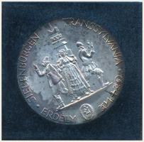 Kiss Nagy András (1930-1997) 1989. "Magyar Nemzetért / Erdély" Ag emlékérem eredeti műbőr ...