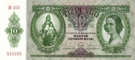 1936. 10P (3x) egymás utáni sorszámokkal T:I