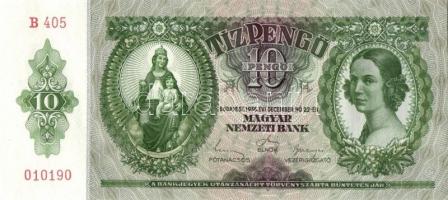 1936. 10P (3x) egymás utáni sorszámokkal T:I