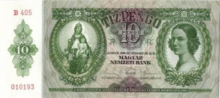 1936. 10P (3x) egymás utáni sorszámokkal T:I,I-