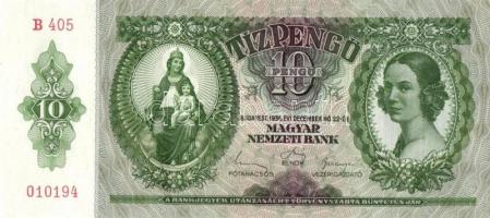 1936. 10P (3x) egymás utáni sorszámokkal T:I,I-