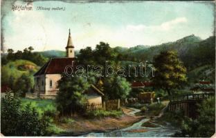 1912 Rőtfalva, Rőt, Rattersdorf (Répcekethely, Mannersdorf an der Rabnitz); Rőtfalva Kőszeg mellett. Róth Jenő kiadása / general view, church (EK)