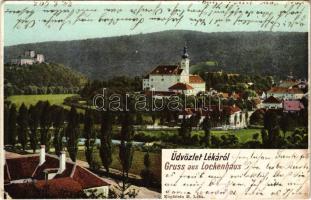 1903 Léka, Lockenhaus; látkép, vár. Kopfstein M. kiadása / Schloss / castle (EK)