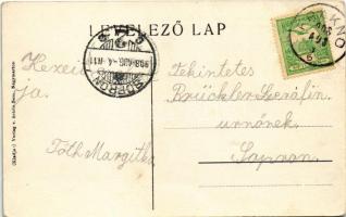 1908 Fraknó, Forchtenstein; Ansicht von Fraknó mit der Festung / Fraknó vára. Schön Sam. kiadása / c...