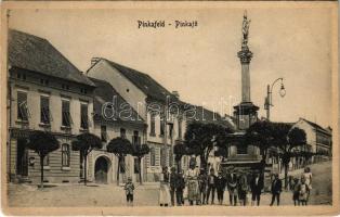 1918 Pinkafő, Pinkafeld; Fő tér, gyógyszertár. Karl Strobl kiadása / main square (EK)