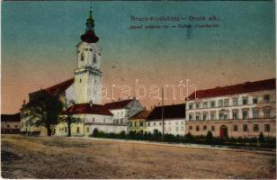 1918 Lajtabruck, Bruck an der Leitha; József császár tér, templom / Kaiser Josefsplatz / square, church (r)