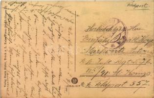 1918 Lajtabruck, Bruck an der Leitha; Gräfl. Harrach'sches Schloss Prugg / Harrach (Prugg) kast...