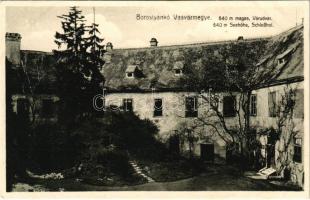 1914 Borostyánkő, Bernstein; várudvar. Máger József kiadása / Schloßhof / castle courtyard