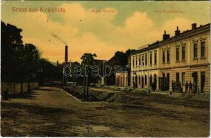 1907 Királyhida, Bruckújfalu, Bruck-Újfalu, Bruckneudorf; Magyar kávéház, Keil könyvnyomdája, üzlete és saját kiadása / café, publisher's shop, publishing house (EK)