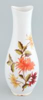 Hollóházi virágmintás váza, jelzett, hibátlan, m: 31 cm