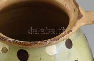 Antik népi pöttyös szilke, korának megfelelő sérülésekkel, m: 28 cm