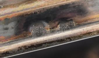 Ezüst (Ag) gyertyatartó pár, jelzett, sérült, m: 26 cm, nettó: 445g