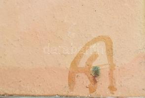 Kerámia falikép, színes máza, AS jelzéssel, kopásokkal, 12x22 cm