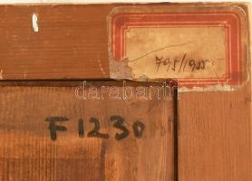 Gulácsy Lajos (1882-1932): Ház a fák között, 1900 körül. Olaj, vászon, fára ragasztva. Jelezve balra...