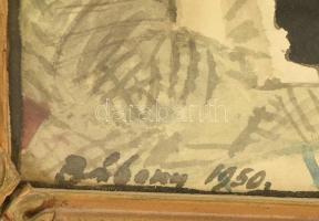 Rudnay Gyula (1878-1957): Társaság. Akvarell, papír, jelezve jobbra lent. Hátoldalán MNG 971/980-as ...