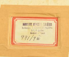 Rudnay Gyula (1878-1957): Társaság. Akvarell, papír, jelezve jobbra lent. Hátoldalán MNG 971/980-as ...