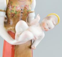Herendi porcelán Matyó Madonna, kézzel festett, jelzett, apró kopásnyomokkal / Herend porcelain Mado...
