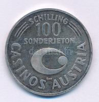 Ausztria 1986. 100Sch Ag "5 éves a Budapesti Kaszinó" zseton (9,84g/0.835/30mm) T:AU (PP) ...