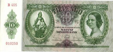 1936. 10P (4x) egymás utáni sorszámokkal T:I