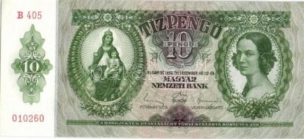 1936. 10P (3x) egymás utáni sorszámokkal T:I