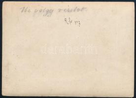 1917 Úz völgyi részlet, fotó, román front, "R. fr. 917." felirattal a hátoldalán, 9x13 cm