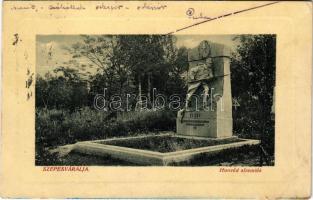 Szepesváralja, Spisské Podhradie; Honvéd síremlék Előre!. W.L. Bp. 2778. / military heroes monument, tomb (EB)