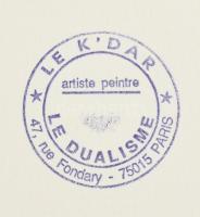 Joseph Kádár (1936-2019): Dualista kompozíció. Szitanyomat, papír, jelzett, számozott (100/100), hát...