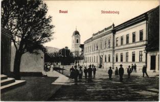 1908 Huszt, Chust, Khust; Járásbíróság, üzlet. Ausländer Ignác kiadása / county court, shop (EK)