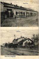 Csap, Cop, Chop; Garai lak, Indóház, vasútállomás, vasutasok. Glück J. kiadása / street view, house of Garai, railway station, railwaymen (Rb)