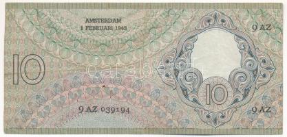 Hollandia 1943. 10G "9 AZ 039194" T:F
Netherlands 1943. 10 Gulden "9 AZ 039194"...