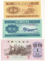 Kína 1953. 1f + 2f + 1962. 1j T:UNC,AU China 1953. 1 Fen + 2 Fen + 1962. 1 Jiao C:UNC,AU