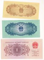 Kína 1953. 1f + 2f + 1962. 1j T:UNC,AU
China 1953. 1 Fen + 2 Fen + 1962. 1 Jiao C:UNC,AU
