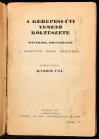 Károsy Pál: A Kerepesi uti temető költészete, Bp., 1934.szerzői kiadás, gerince mentén szétvált papí...