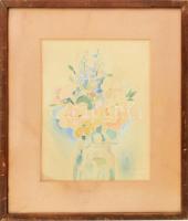 Kmetty János (1889-1975): Csendélet. Akvarell, ceruza, papír, jelezve jobbra lent (Kmetty 1943), Kme...