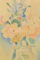 Kmetty János (1889-1975): Csendélet. Akvarell, ceruza, papír, jelezve jobbra lent (Kmetty 1943), Kme...