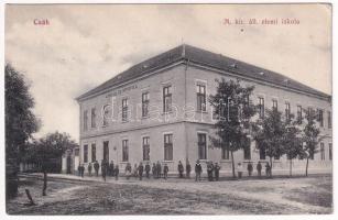 1912 Csák, Csákova, Ciacova; M. kir. állami elemi iskola. Deutsch József kiadása / school (Rb)