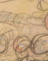 Czóbel Béla (1883-1976): Csendélet. Vegyes technika, papír. Jelezve jobbra lent. Üvegezett fakeretbe...