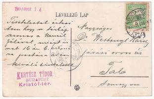 1907 Újtátrafüred, Neu-Schmecks, Novy Smokovec (Magas-Tátra, Vysoké Tatry); Kertész Tódor idény üzle...