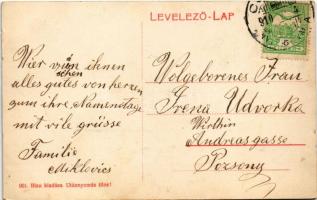 1910 Csejte, Csejthe, Cachtice; Fő tér, templom. Blau kiadása / main square, church